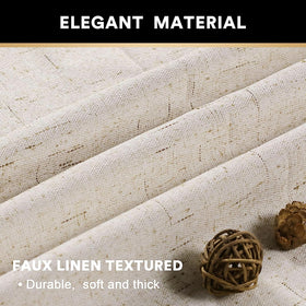 PrinceDeco natural linen curtains easy care with cold wash and low heat