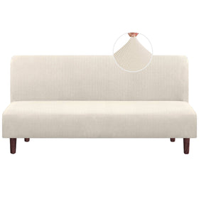 PrinceDeco stretch armless futon cover texture closeup showing durable fabric