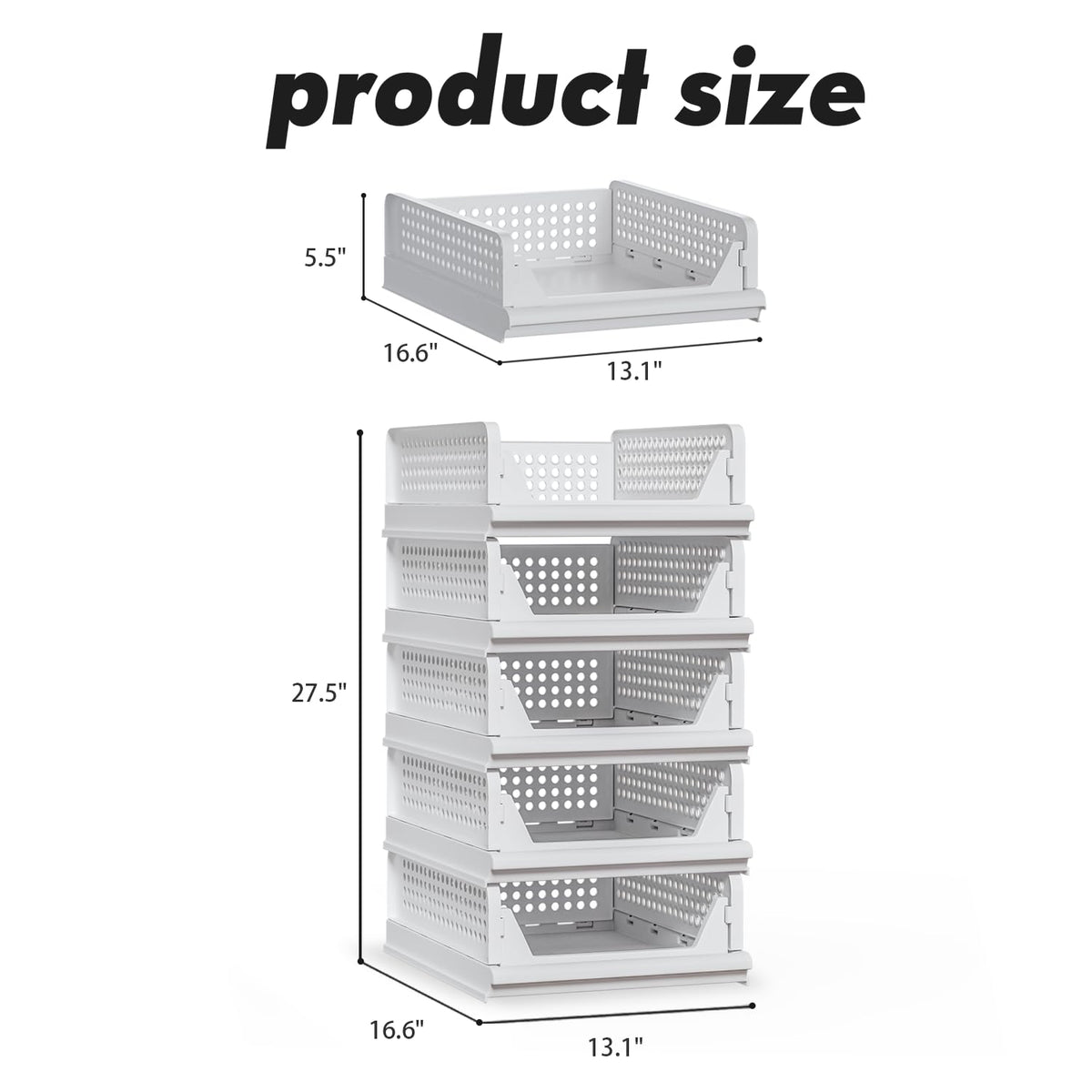 Proarea bin dimensions help plan shelf layouts in apartments and dorms.