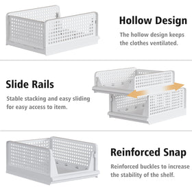 Proarea wardrobe and laundry room bins streamline towels and sheets organization.