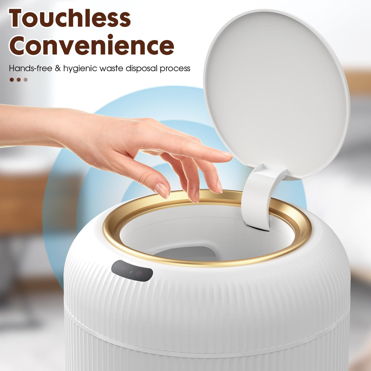 Procade 3-gallon small trash bin ideal for bathroom, bedroom, or office.
