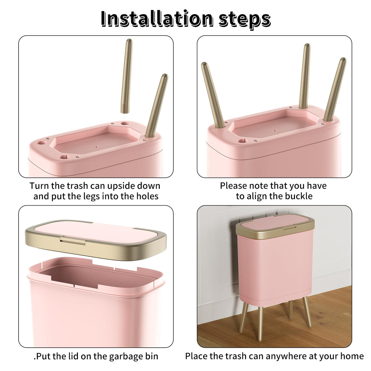 Procade 11.8-inch lid opening for easy disposal of bulky trash.
