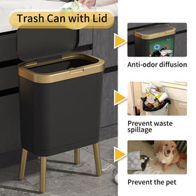 Procade narrow design trash can fits tight spaces with modern style.