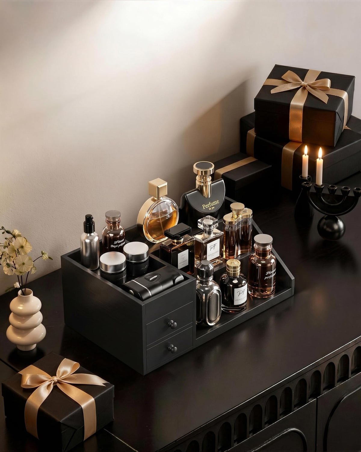 ProCase compact, space-saving rack helps organize a dresser