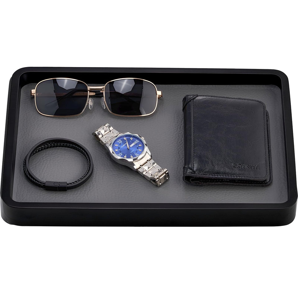 ProCase wooden valet tray full view shows compact EDC organizer.