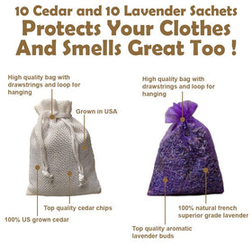 Professor Killamoth lavender sachets provide long-lasting fragrance for drawers