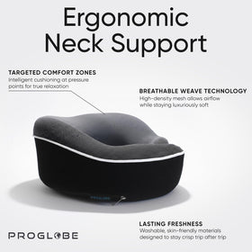 Proglobe 3D contoured eye mask blocks light for better rest.