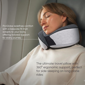 Proglobe earplugs included with the kit for quiet travel environments