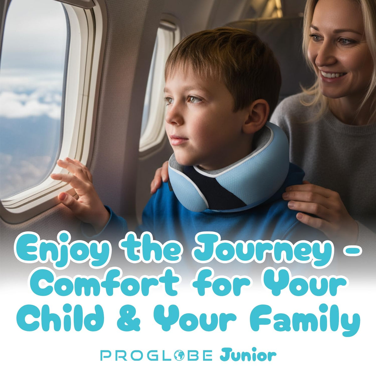 Proglobe Junior travel neck pillow suitable for ages 4 and up