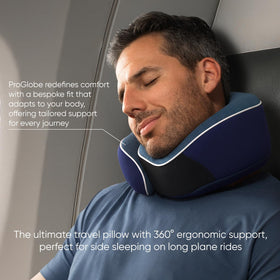 Proglobe memory foam close-up shows contouring and comfort.