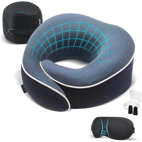 Proglobe orthopedic neck pillow for travel provides neck support on long flights.