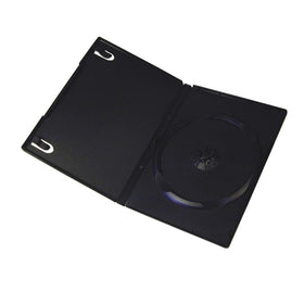 Progo 50-pack standard black DVD case with 14mm spine for organized storage.