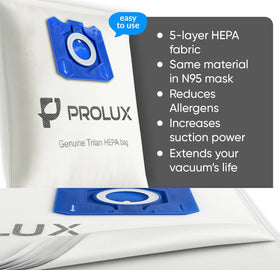 Prolux Tritan post filters 2-pack reduce exhaust dust and protect the filter.