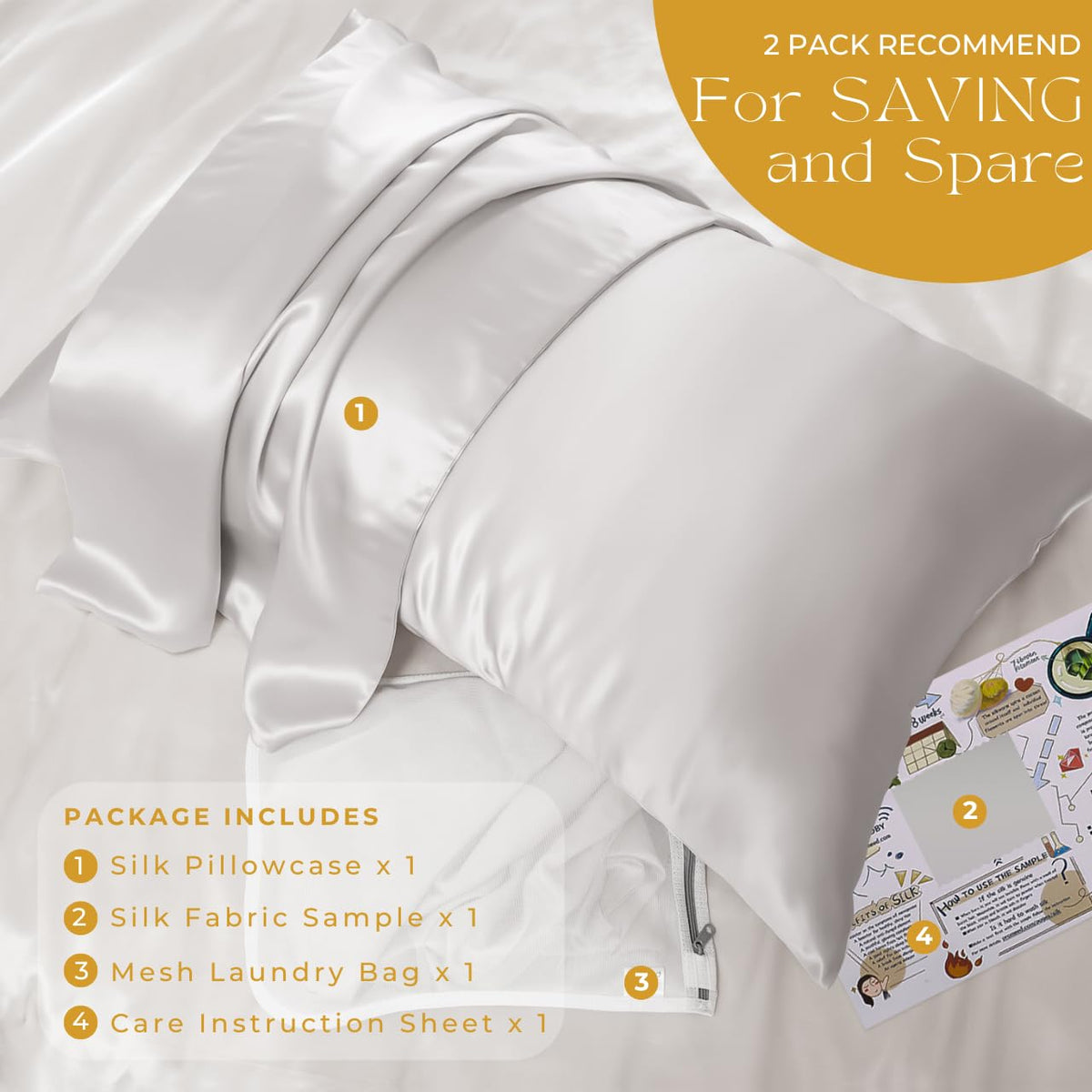 Promeed OEKO TEX certified silk pillowcase ensures safe breathable sleep.