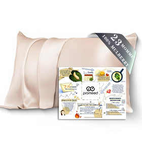 PROMEED silk pillowcase champagne 20x26 surface for smooth hair and skin.