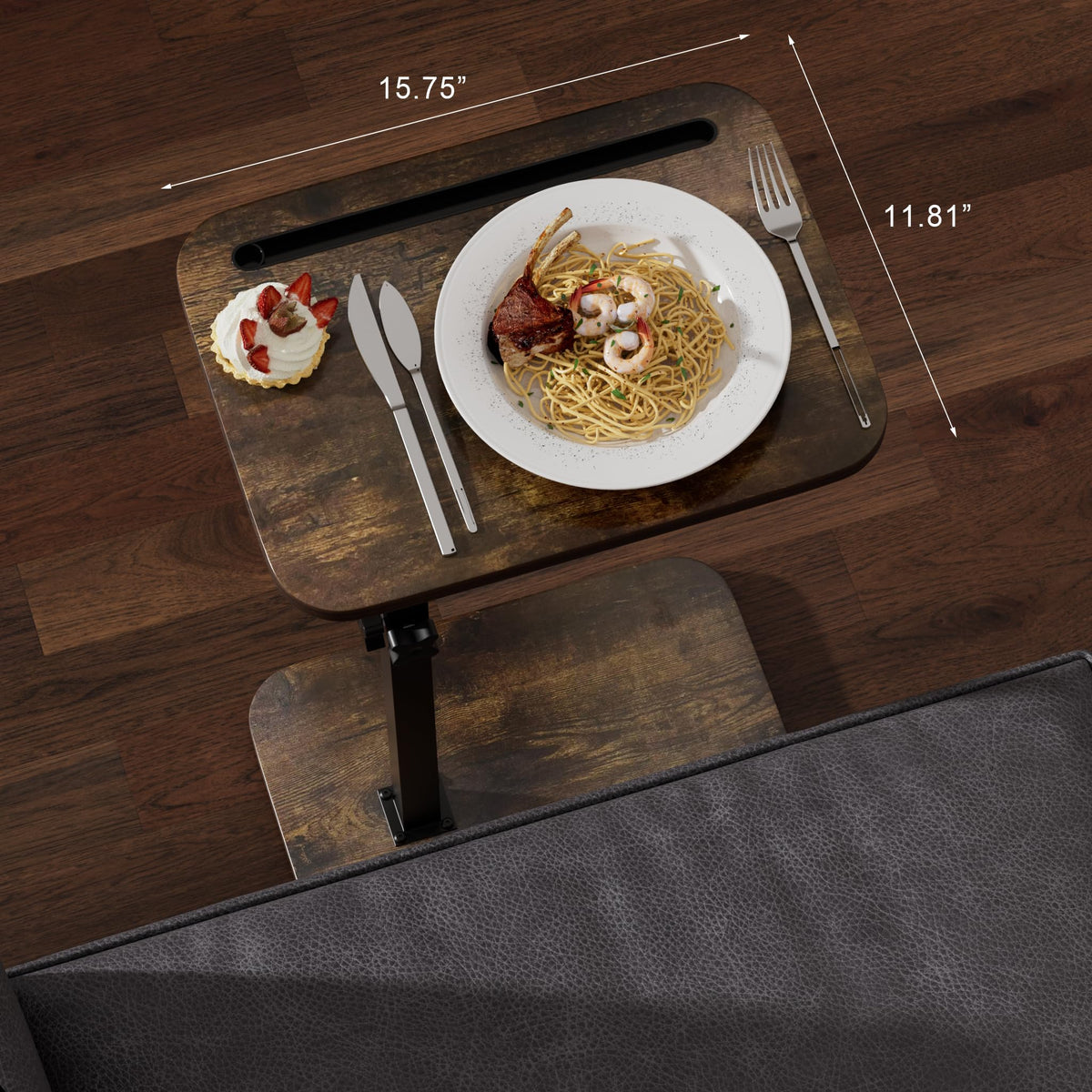 Promitop TV Tray's stable base minimizes wobble during reading