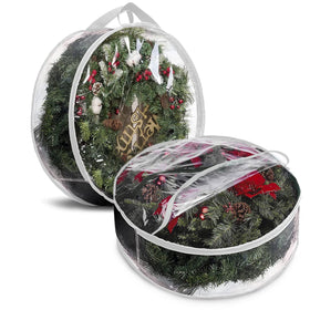 ProPik 30-inch clear wreath storage bag protects holiday decor