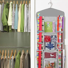 ProPik hanging in a closet saves space and stays organized.