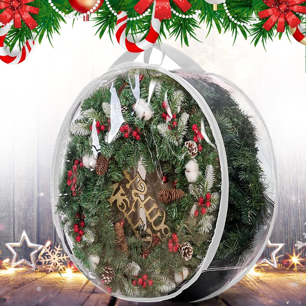 ProPik wreath storage bag interior view shows spacious 30-inch size