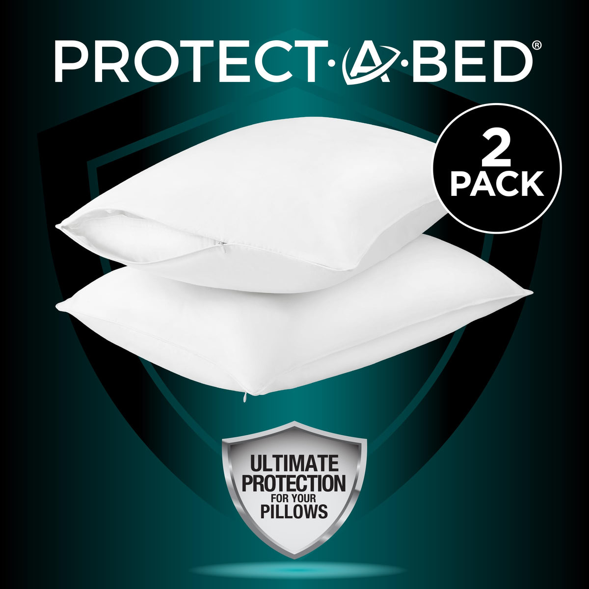 Protect-A-Bed AllerZip pillow protectors machine washable at 130F