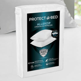 Protect-A-Bed AllerZip pillow protectors pack front view keeps pillows clean