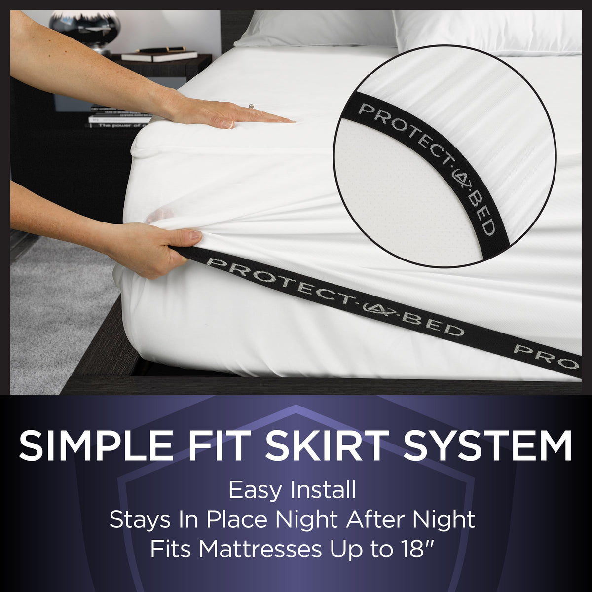 Protect-A-Bed Essential King Mattress Protector offers noiseless sleep protection.