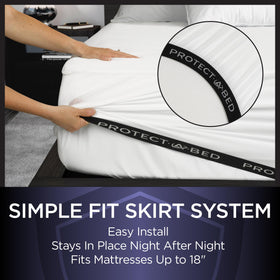 Protect-A-Bed Essential King Mattress Protector offers noiseless sleep protection.