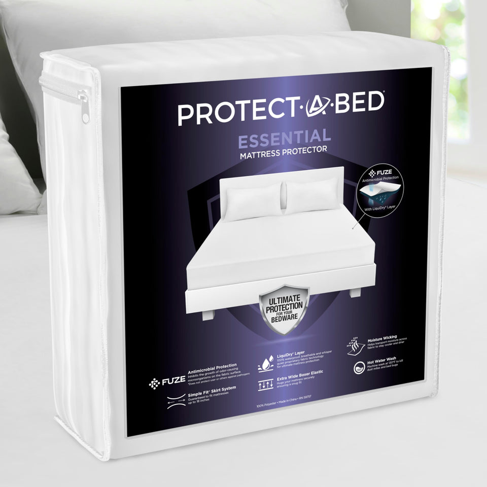 Protect-A-Bed Essential King Mattress Protector with waterproof top layer.