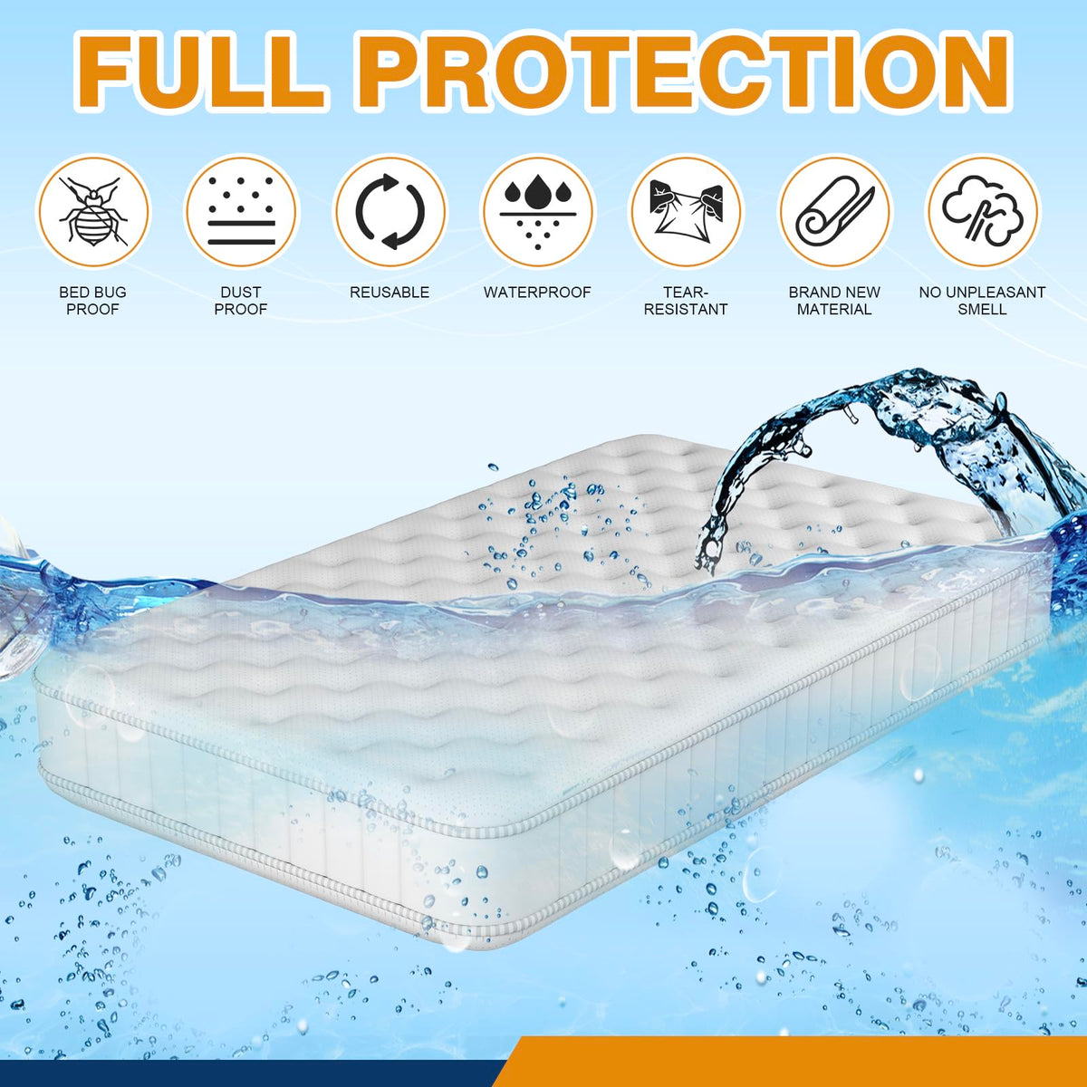 Extra-long 60x100 bag fits thick pillow-top mattresses