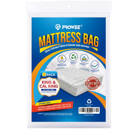 Prowee king/cal king mattress bag with a 20-inch deep pocket protects thick mattresses.