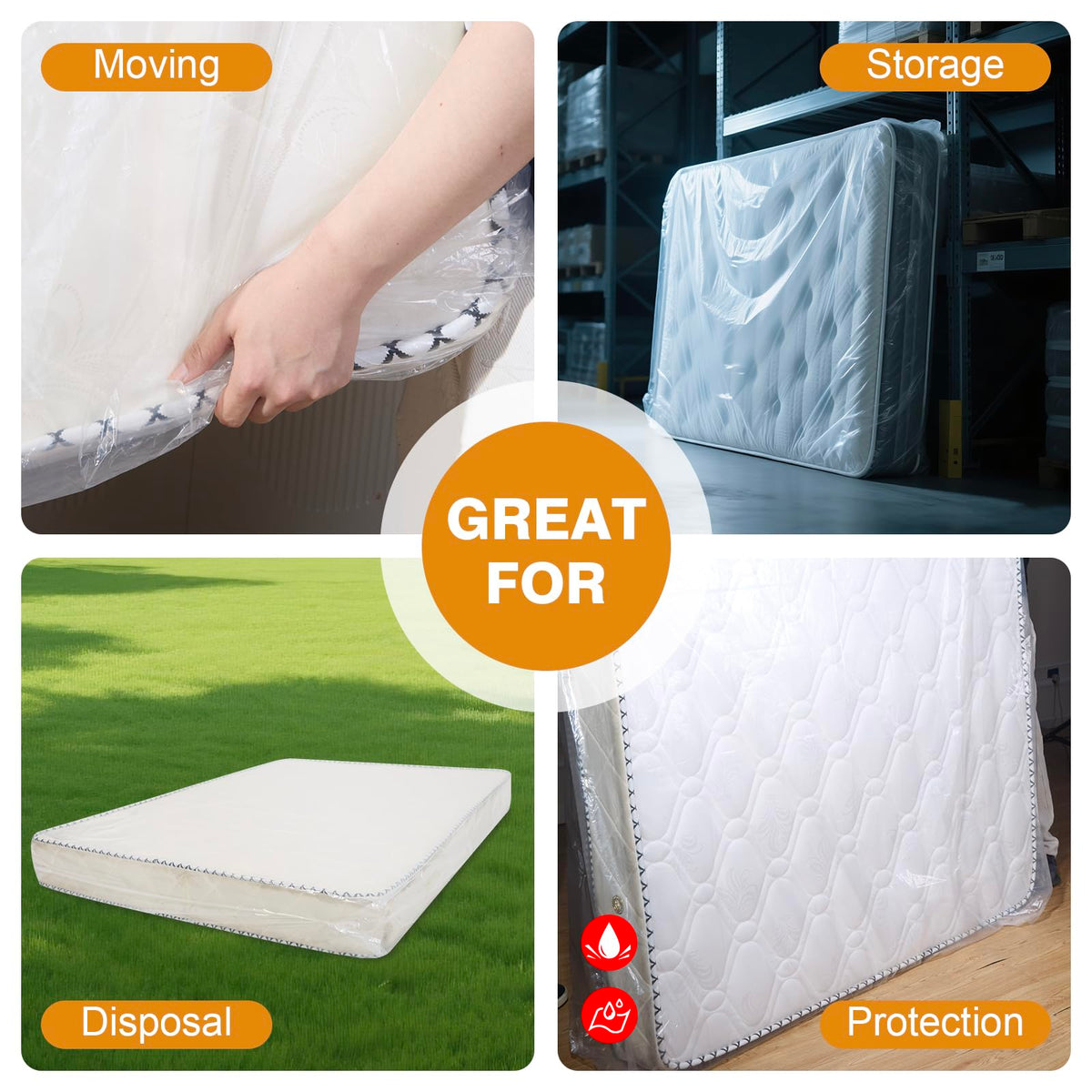 Prowee oversized bag shown protecting large items beyond standard mattresses.