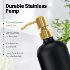 Anti-slip tray keeps dispensers stable on any bathroom counter.