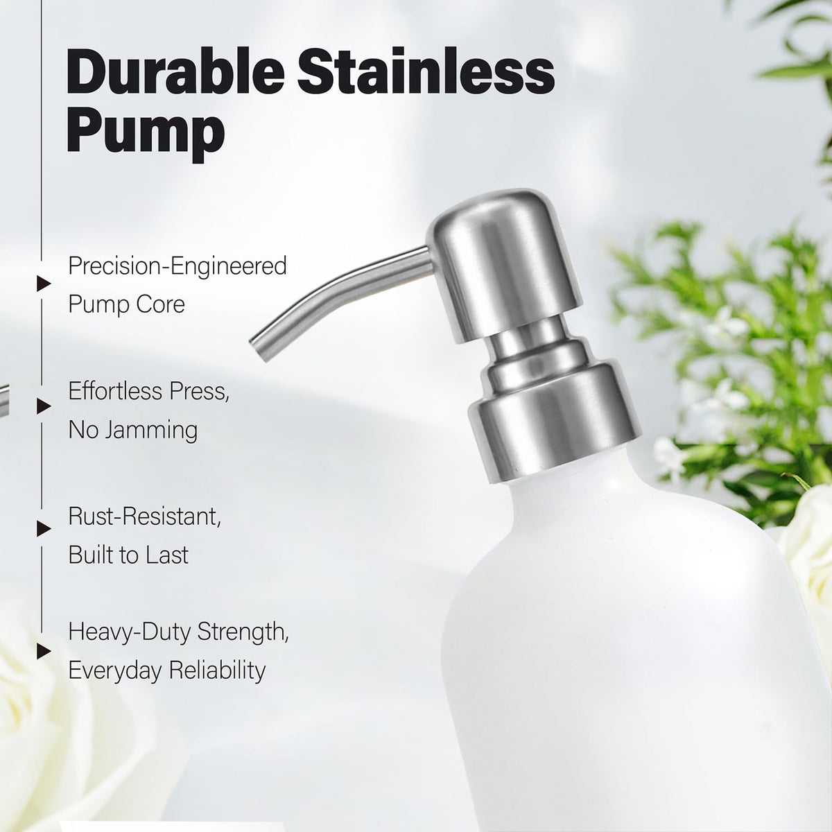 Includes anti-slip tray for stable, stylish bathroom organization.