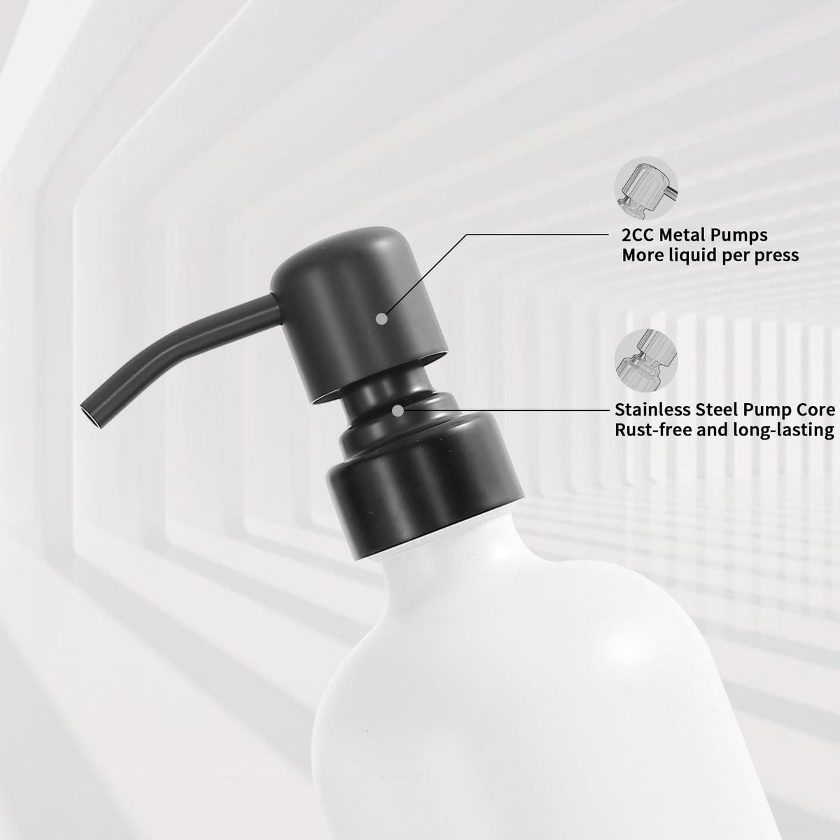 Prus Waso dish soap dispenser set keeps kitchen sink neat and organized.