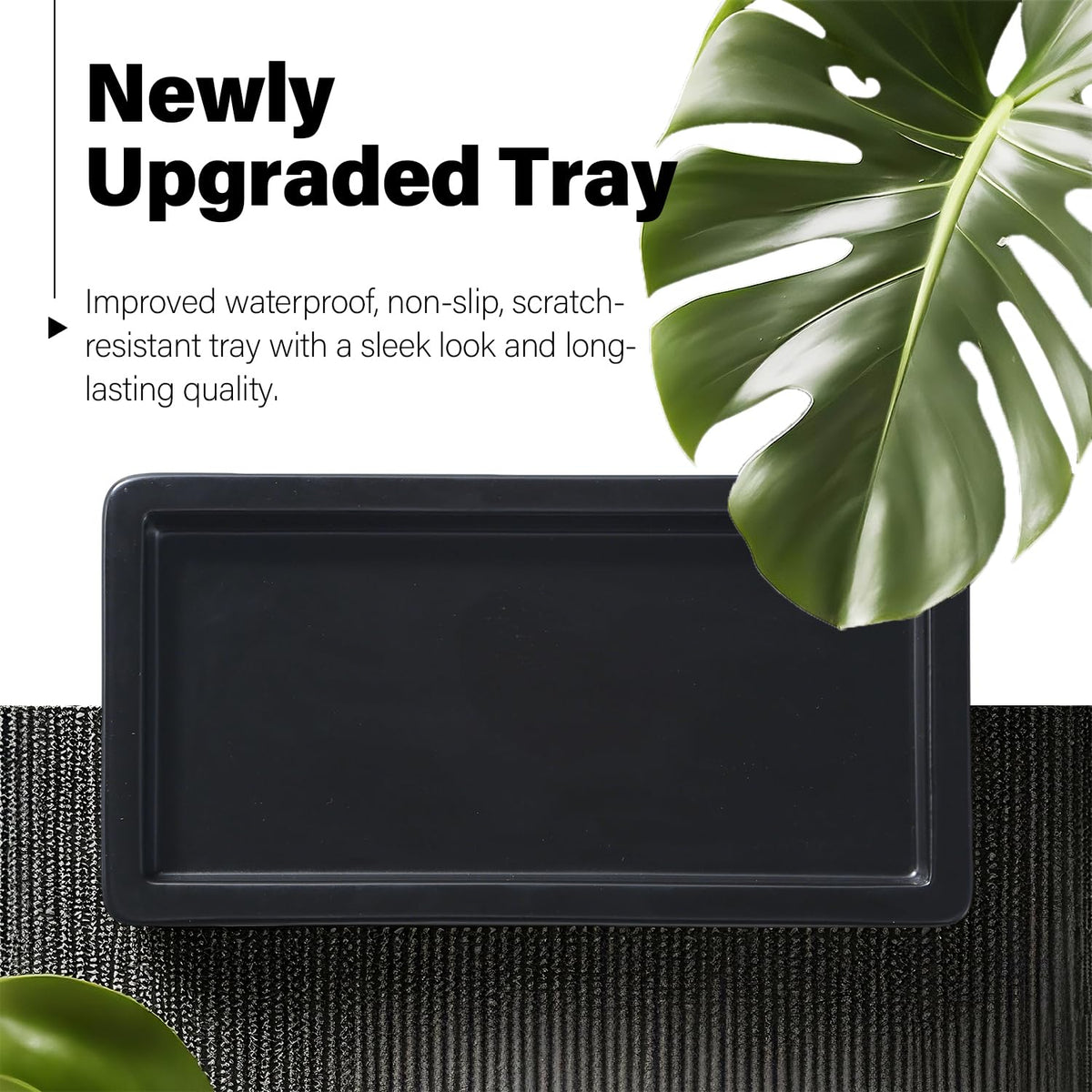 Matte black glass dispenser with durable metal pumps resists rust.