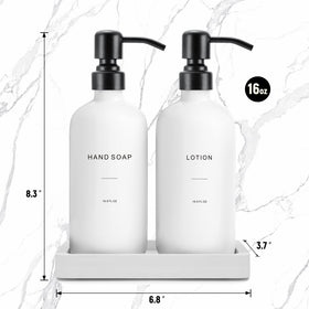 Preview of Prus Waso white soap dispenser set packaging and use