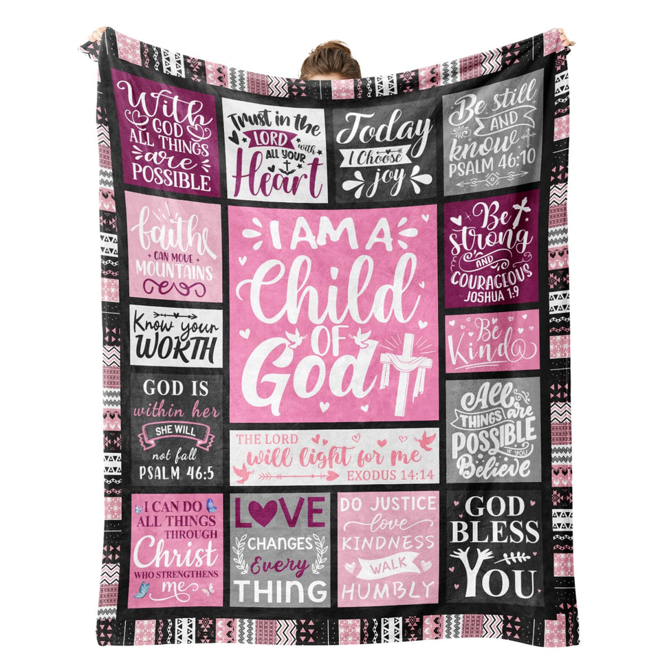 Psspotgj Christian blanket with pattern for a cozy, comforting evening.