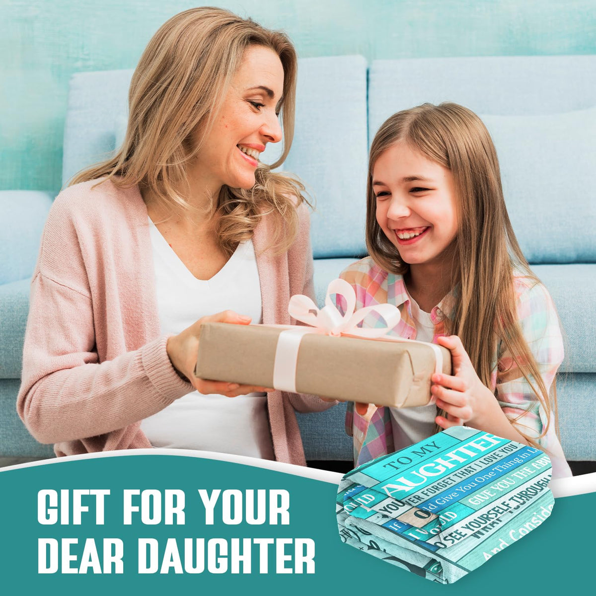 Psspotgj daughter blanket folded display soft fabric ideal for gifting.