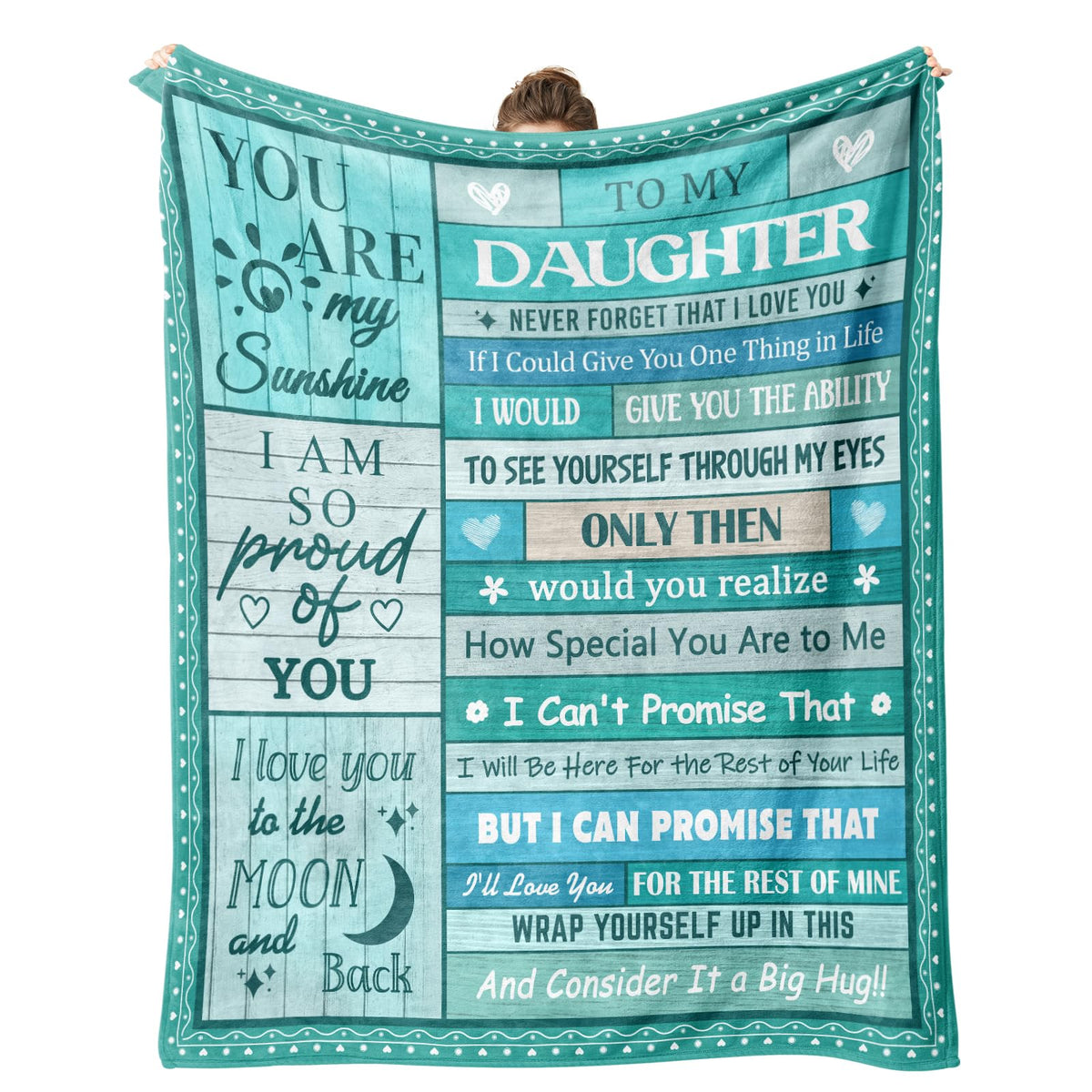 Psspotgj daughter blanket soft flannel 60x50 provides cozy warmth and long-lasting color.