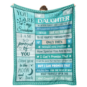 Psspotgj daughter blanket soft flannel 60x50 provides cozy warmth and long-lasting color.