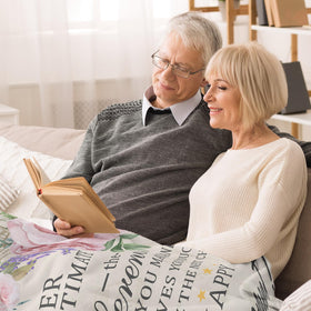 Psspotgj flannel retirement blanket closeup print highlights durable color that stays vibrant.