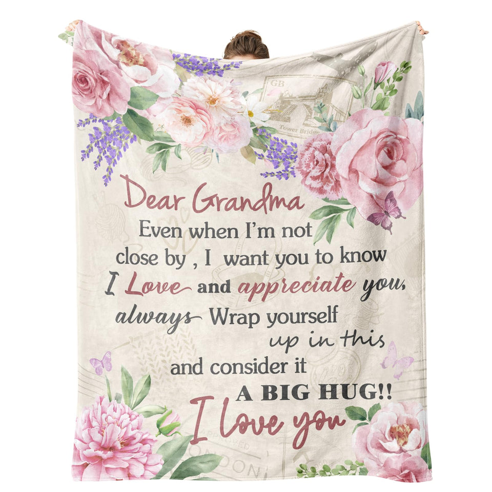 Psspotgj grandma blanket folded, ready for gifting and cozy warmth.