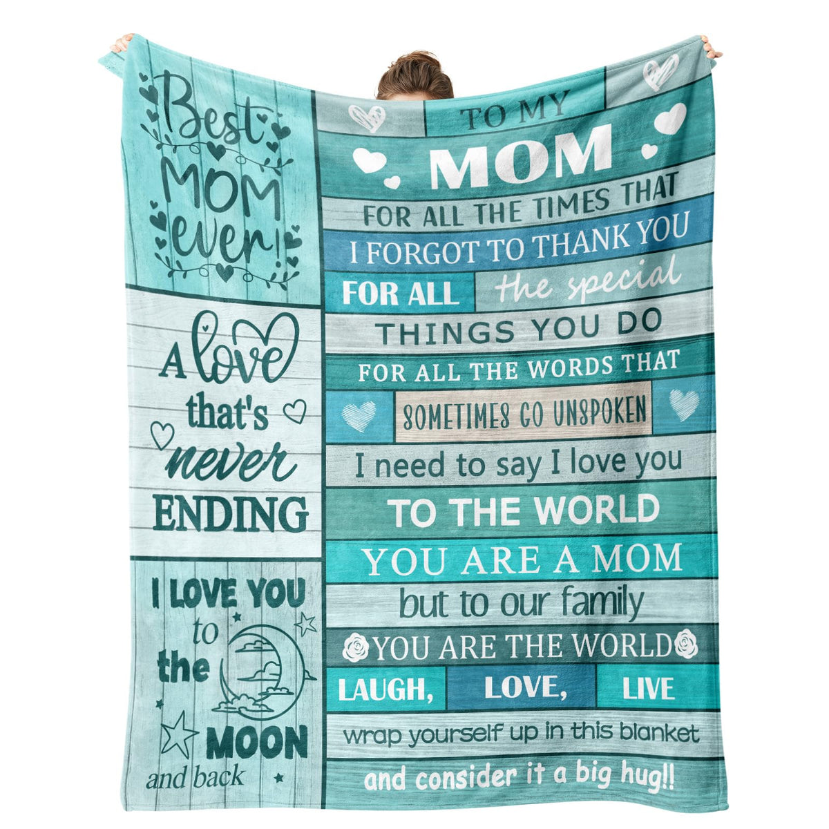 Psspotgj mom blanket unfolded shows warmth for everyday moments
