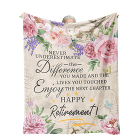 Psspotgj retirement blanket folded on sofa shows cozy warmth for gifting and everyday comfort.