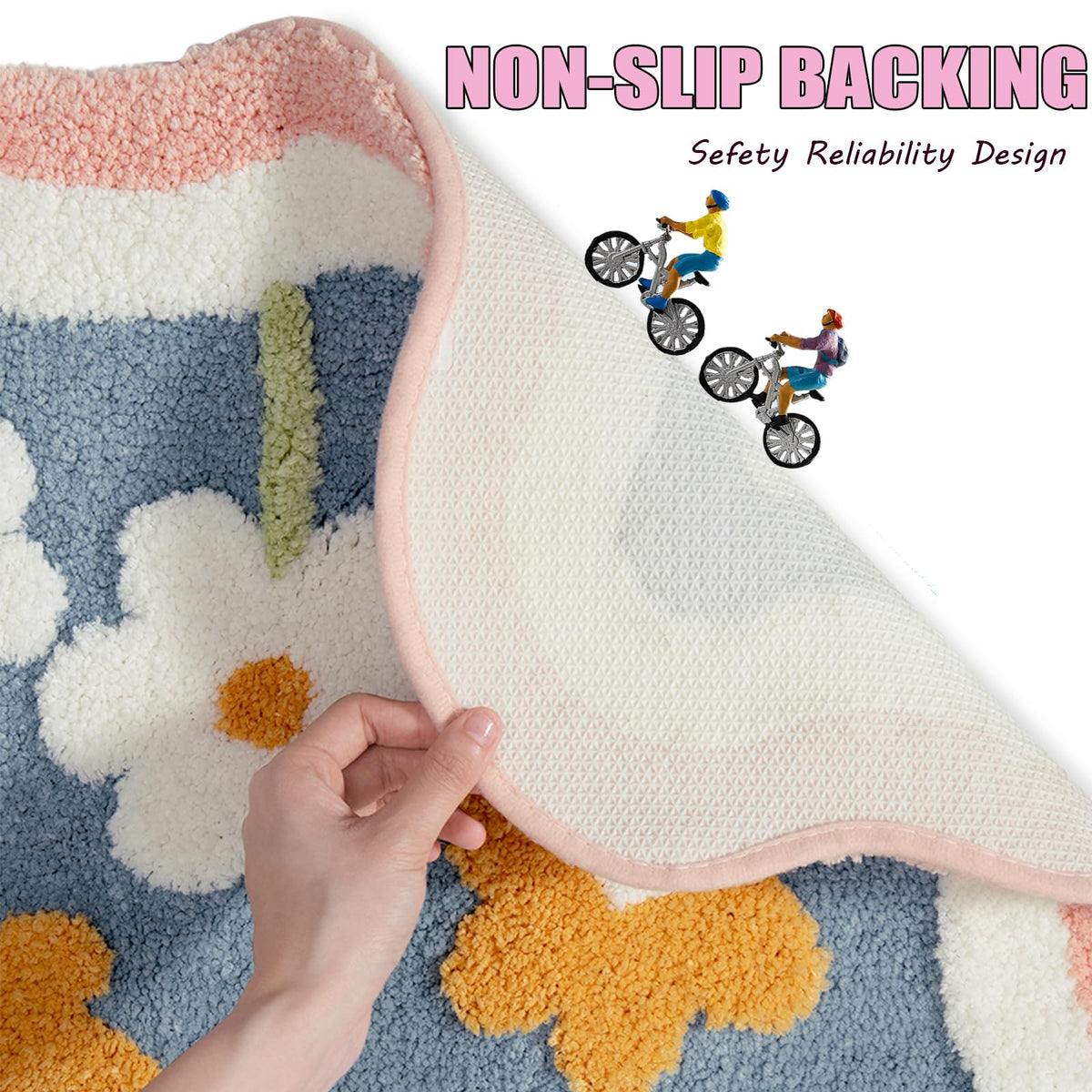 PTAEXCEL machine-washable bath mat maintains color and softness