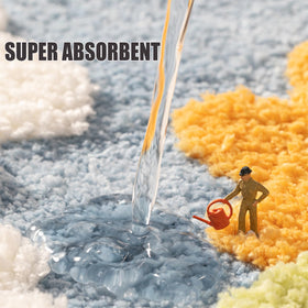PTAEXCEL pink bathroom rug protects floors from moisture