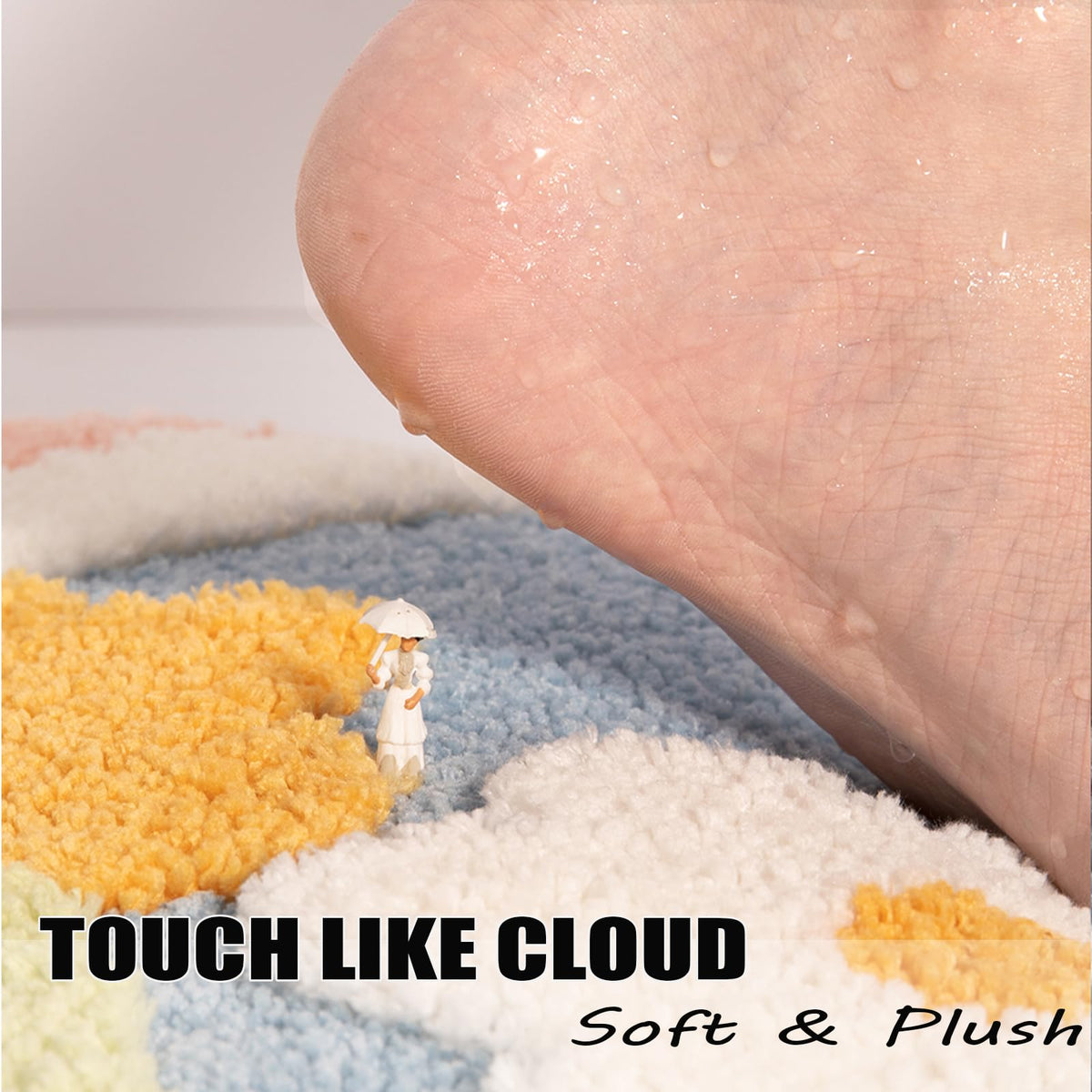 PTAEXCEL soft microfiber feel enhances bath-time comfort