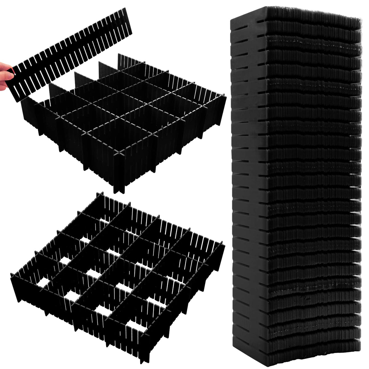 Ptanok 45-pack drawer dividers organize dressers and drawers for a neater space.