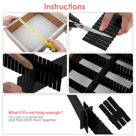 Ptanok drawer dividers easy-install for quick, tool-free setup.