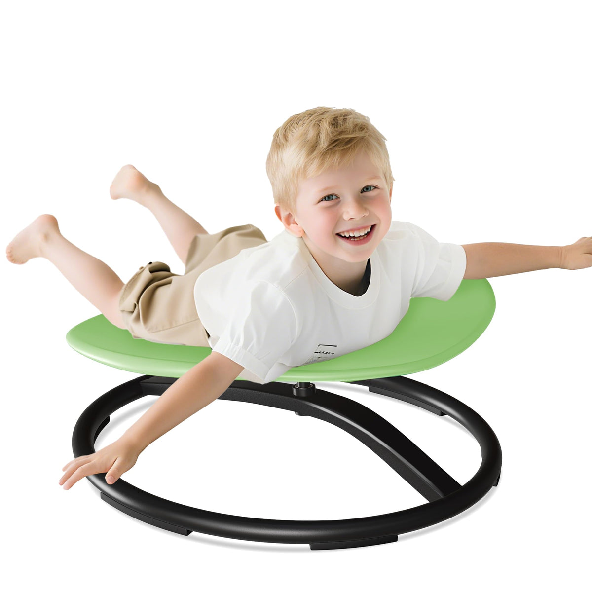 Pterying 21x19 large spinning chair for kids, ideal for indoor or outdoor balance play.